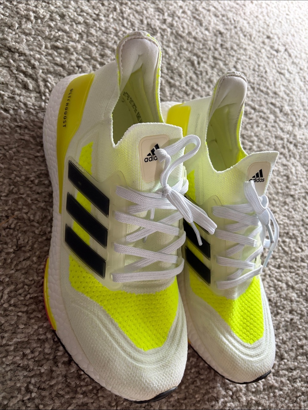 adidas UltraBoost 21 'White Solar Yellow'